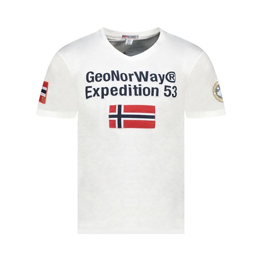 Geographical Norway Koszulka &quot;Jimdo&quot; w kolorze białym ze sklepu Limango Polska w kategorii T-shirty męskie - zdjęcie 183675724