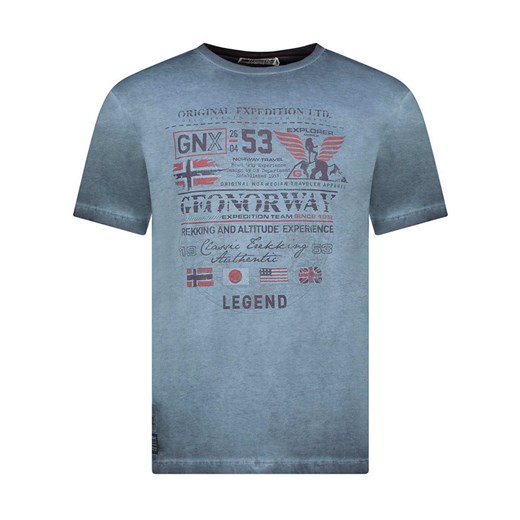 T-shirt męski Geographical Norway w stylu młodzieżowym z krótkimi rękawami