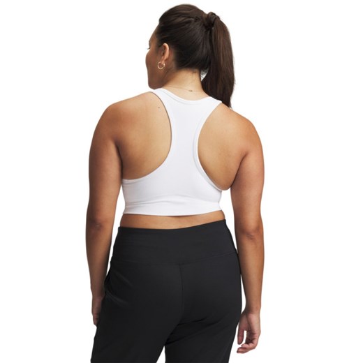 Biustonosz treningowy Under Armour Vanish Seamless Mid Bra - biały ze sklepu Sportstylestory.com w kategorii Biustonosze - zdjęcie 183677572