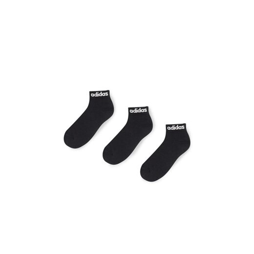 Zestaw 3 par niskich skarpet unisex adidas IC1303 3-PACK Czarny 37_39 eobuwie.pl