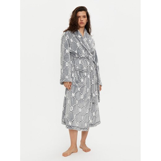 DKNY Szlafrok YI00027F Szary ze sklepu MODIVO w kategorii Szlafroki damskie - zdjęcie 183678782