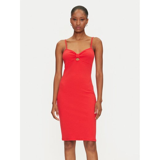 ONLY Sukienka letnia Janna 15343601 Czerwony Slim Fit ze sklepu MODIVO w kategorii Sukienki - zdjęcie 183678803