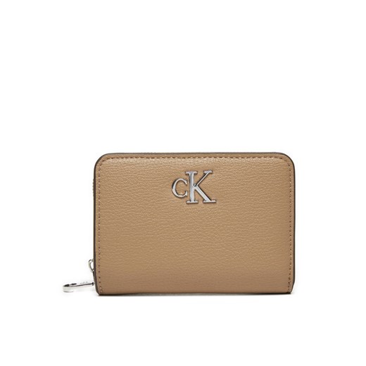 Calvin Klein Mały Portfel Damski K60K612740 Beżowy ze sklepu MODIVO w kategorii Portfele damskie - zdjęcie 183678844