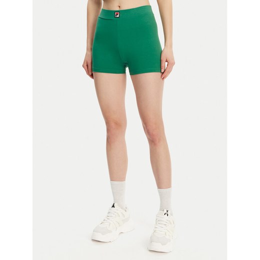 Fila Szorty sportowe Limes FAW1024 Zielony Slim Fit ze sklepu MODIVO w kategorii Szorty - zdjęcie 183678934