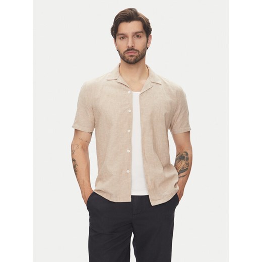 Lindbergh Koszula 30-203319 Beżowy Relaxed Fit ze sklepu MODIVO w kategorii Koszule męskie - zdjęcie 183678952