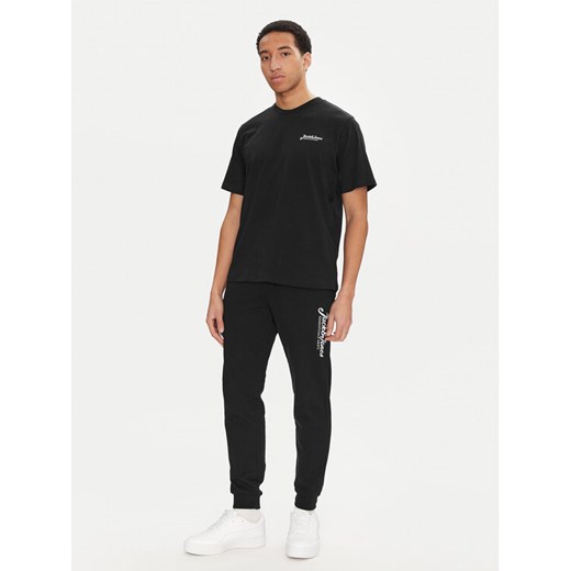 Jack&Jones Komplet t-shirt i spodnie dresowe Beau 12277849 Czarny Relaxed Fit XXL MODIVO