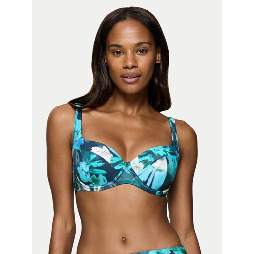 Triumph Góra od bikini Summer Fleur 10222301 Niebieski ze sklepu MODIVO w kategorii Stroje kąpielowe - zdjęcie 183678973