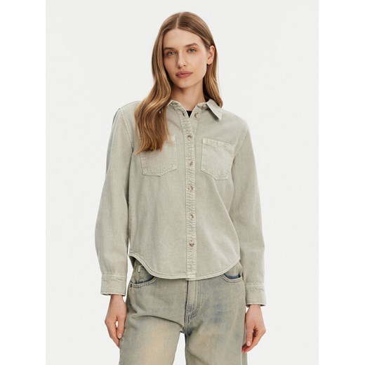 ONLY Koszula jeansowa Silla 15338783 Zielony Slim Fit ze sklepu MODIVO w kategorii Koszule damskie - zdjęcie 183679033