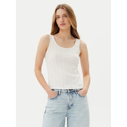 Pieces Top Fia 17155482 Biały Slim Fit ze sklepu MODIVO w kategorii Bluzki damskie - zdjęcie 183679034