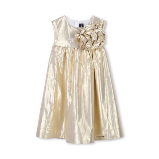 Karl Lagerfeld Kids Sukienka elegancka Z30474 S Złoty Regular Fit ze sklepu MODIVO w kategorii Sukienki dziewczęce - zdjęcie 183679051