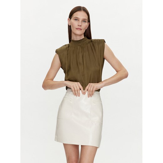 Morgan Bluzka 241-OFLIP Khaki Regular Fit ze sklepu MODIVO w kategorii Bluzki damskie - zdjęcie 183679063