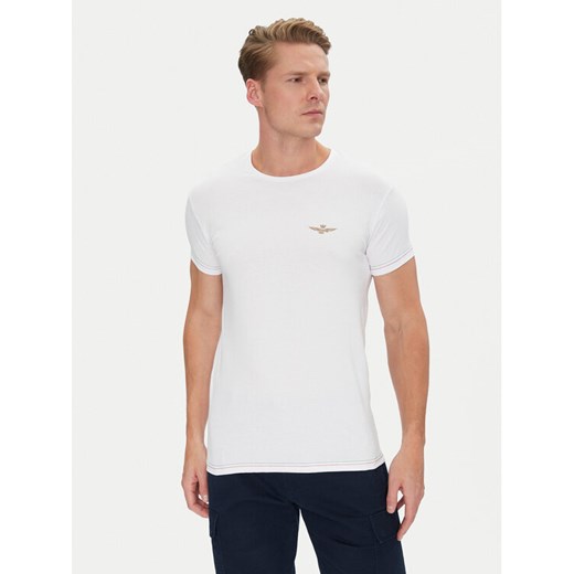 Aeronautica Militare T-Shirt AM1UTI003 Biały Regular Fit ze sklepu MODIVO w kategorii T-shirty męskie - zdjęcie 183679082