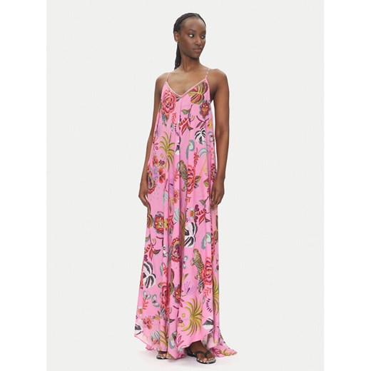 LOLA CASADEMUNT Sukienka letnia LS2516030 Różowy Relaxed Fit ze sklepu MODIVO w kategorii Sukienki - zdjęcie 183679152