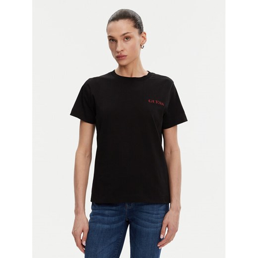 Guess T-Shirt W5RI04 I3Z14 Czarny Regular Fit ze sklepu MODIVO w kategorii Bluzki damskie - zdjęcie 183679191