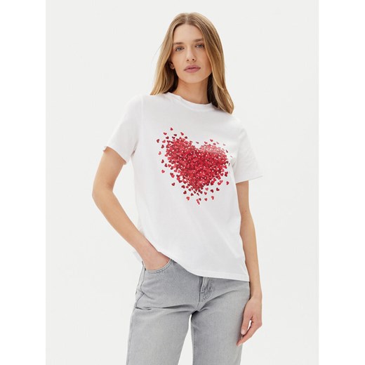 Pieces T-Shirt Maria 17155082 Biały Relaxed Fit ze sklepu MODIVO w kategorii Bluzki damskie - zdjęcie 183679200