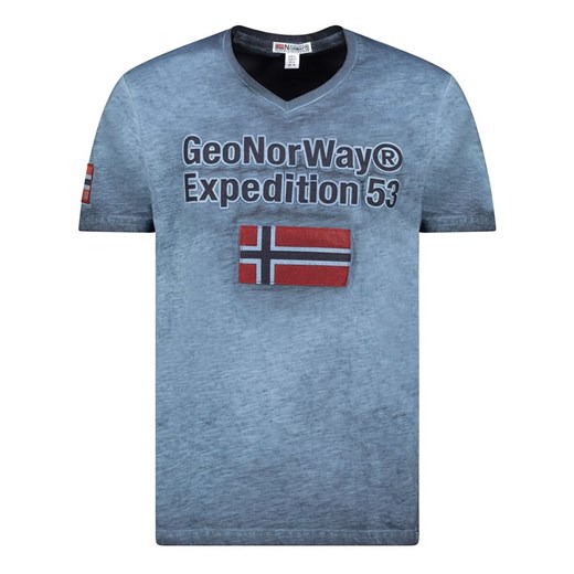 Geographical Norway Koszulka &quot;Jimdo&quot; w kolorze niebieskim ze sklepu Limango Polska w kategorii T-shirty męskie - zdjęcie 183682383