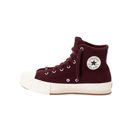 Trampki damskie czerwone Converse na płaskiej podeszwie