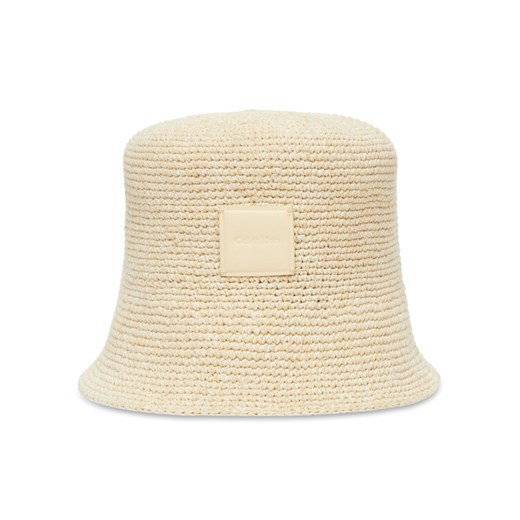 Kapelusz Calvin Klein Crochet Bucket LV04K5064G Beżowy ze sklepu eobuwie.pl w kategorii Kapelusze damskie - zdjęcie 183683233