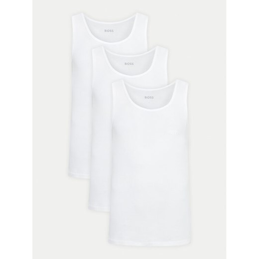 BOSS Komplet 3 tank topów 50542132 Biały Regular Fit ze sklepu MODIVO w kategorii T-shirty męskie - zdjęcie 183683813