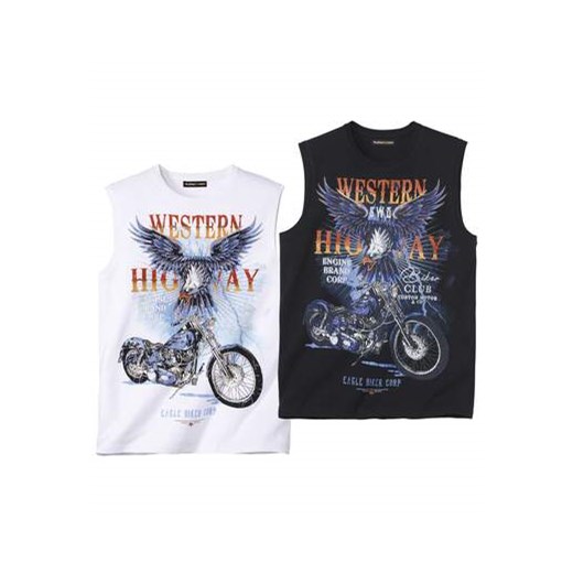 Zestaw 2 koszulek bez rękawów Eagle Biker ze sklepu Atlas For Men w kategorii T-shirty męskie - zdjęcie 183684722