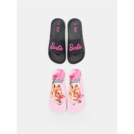 Sinsay - Klapki 2 pack Barbie - czarny ze sklepu Sinsay w kategorii Klapki dziecięce - zdjęcie 183685710