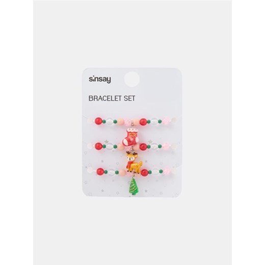 Sinsay - Bransoletki z motywem świątecznym 3 pack - wielobarwny ze sklepu Sinsay w kategorii Bransoletki - zdjęcie 183685712