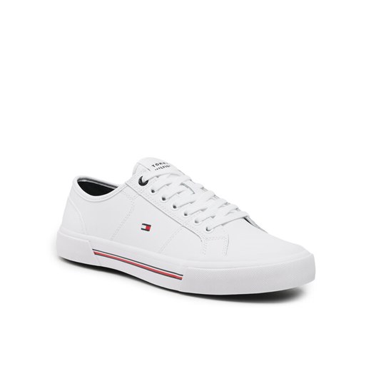 Tenisówki Tommy Hilfiger Core Corporate Vulc Leather FM0FM04561 Biały Tommy Hilfiger 42 eobuwie.pl