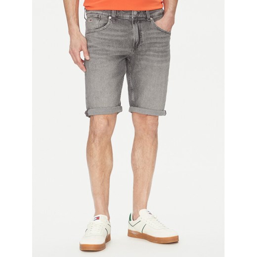 Tommy Jeans Szorty jeansowe Ronnie DM0DM20946 Szary Slim Fit ze sklepu MODIVO w kategorii Spodenki męskie - zdjęcie 183689000