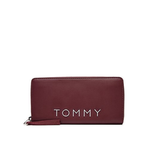 Tommy Jeans Duży Portfel Damski AW0AW16485 Bordowy ze sklepu MODIVO w kategorii Portfele damskie - zdjęcie 183689004