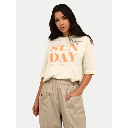 Kaffe T-Shirt Harries 10508588 Beżowy Relaxed Fit Kaffe XS MODIVO