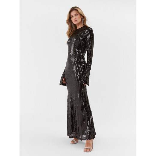 ROTATE Sukienka wieczorowa Sequin 111349100 Czarny Slim Fit ze sklepu MODIVO w kategorii Sukienki - zdjęcie 183689124
