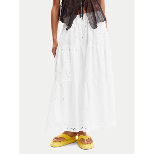 Desigual Spódnica maxi Vicenza 24SWFW05 Biały Regular Fit ze sklepu MODIVO w kategorii Spódnice - zdjęcie 183689220