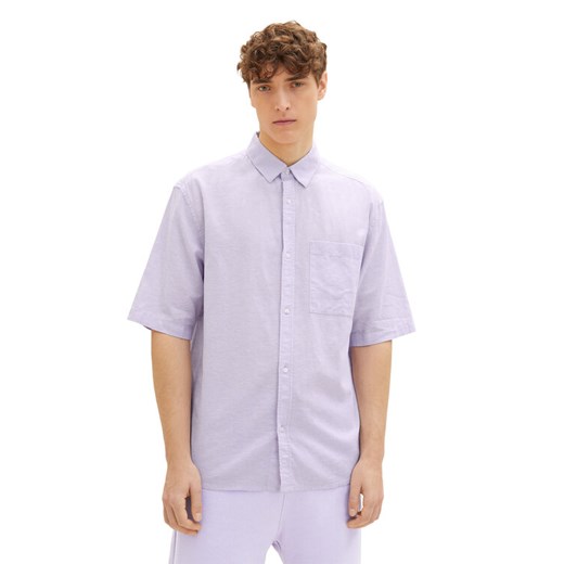 Tom Tailor Denim Koszula 1034920 Fioletowy Regular Fit ze sklepu MODIVO w kategorii Koszule męskie - zdjęcie 183689234