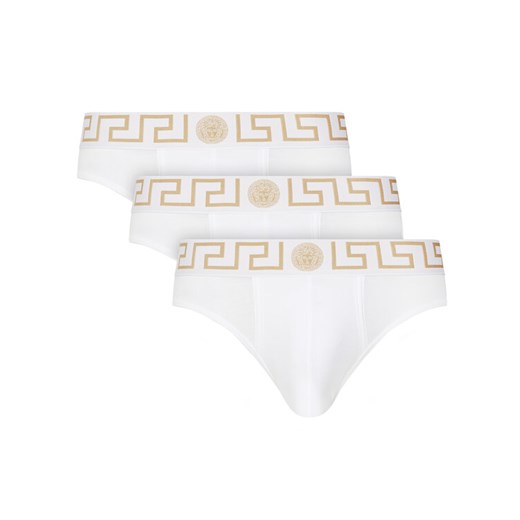 Versace Komplet 3 par slipów AU10327 Biały ze sklepu MODIVO w kategorii Majtki męskie - zdjęcie 183689270