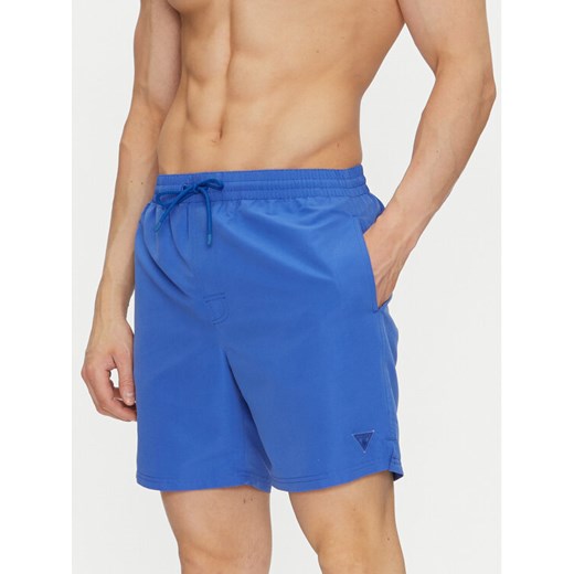 Guess Szorty kąpielowe F4GT01 WG282 Niebieski Regular Fit ze sklepu MODIVO w kategorii Kąpielówki - zdjęcie 183689303