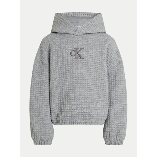 Calvin Klein Jeans Bluza IG0IG02544 Szary Regular Fit ze sklepu MODIVO w kategorii Bluzy chłopięce - zdjęcie 183689323