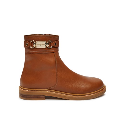 See By Chloé Botki Signature SB43034A Brązowy ze sklepu MODIVO w kategorii Botki - zdjęcie 183689361