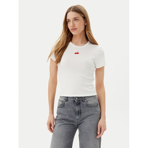 ONLY T-Shirt Daniella 15350554 Biały Slim Fit ze sklepu MODIVO w kategorii Bluzki damskie - zdjęcie 183689404