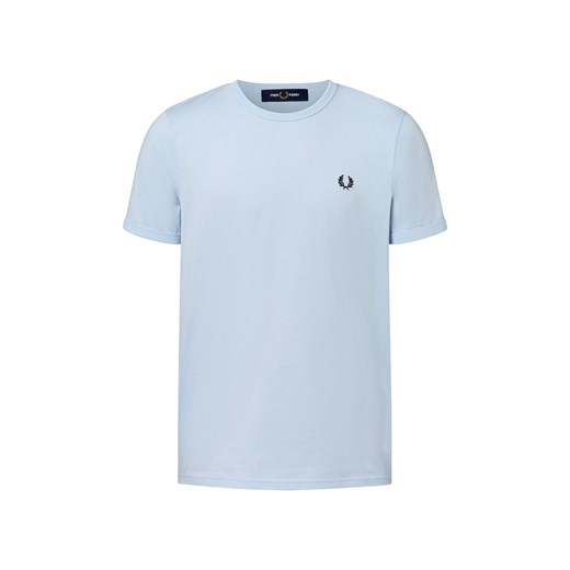 Fred Perry T-shirt męski Mężczyźni Bawełna jasnoniebieski jednolity ze sklepu vangraaf w kategorii T-shirty męskie - zdjęcie 183691531