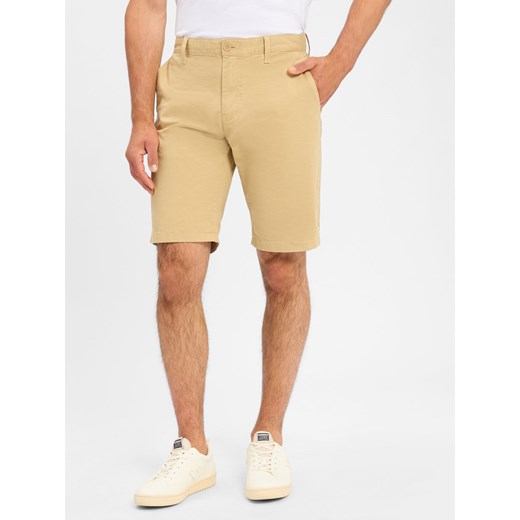 Tommy Jeans Szorty - Scanton Mężczyźni Bawełna beżowy jednolity ze sklepu vangraaf w kategorii Spodenki męskie - zdjęcie 183691574