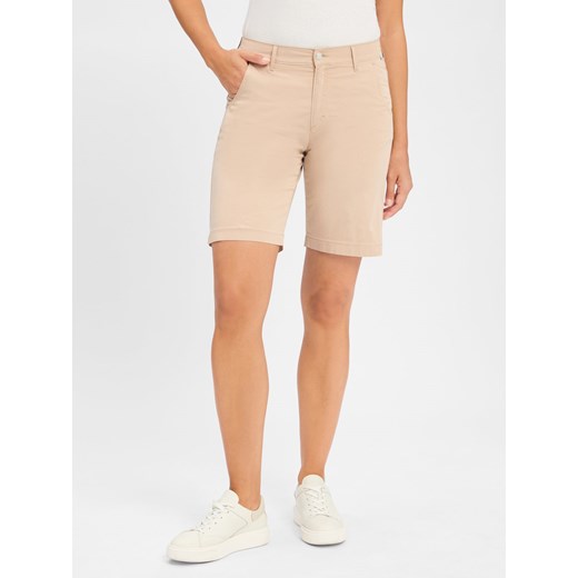 BRAX Szorty - Maine B Kobiety Bawełna beżowy jednolity ze sklepu vangraaf w kategorii Szorty - zdjęcie 183691590