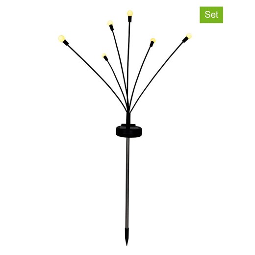 Garden Hero Solarne wtyczki ogrodowe LED (2 szt.) w kolorze czarnym - dł. 67 cm ze sklepu Limango Polska w kategorii Dekoracje i akcesoria ogrodowe - zdjęcie 183693542