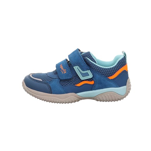 superfit Skórzane sneakersy &quot;Storm&quot; w kolorze niebiesko-błękitno-pomarańczowym ze sklepu Limango Polska w kategorii Buty sportowe dziecięce - zdjęcie 183694220