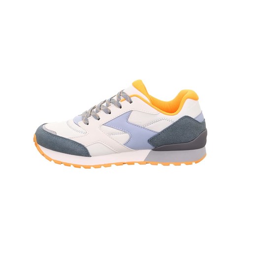 superfit Skórzane sneakersy &quot;Dash&quot; w kolorze biało-granatowo-pomarańczowym ze sklepu Limango Polska w kategorii Buty sportowe dziecięce - zdjęcie 183694404