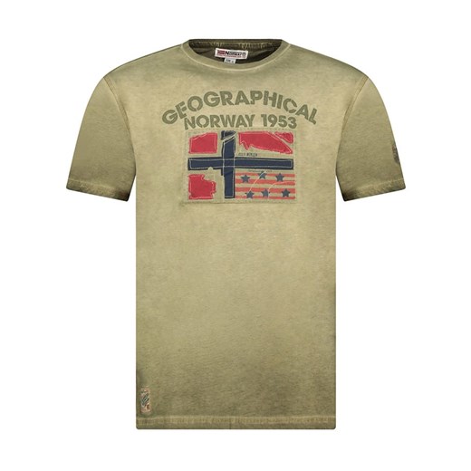 Geographical Norway Koszulka &quot;Jotz&quot; w kolorze khaki ze sklepu Limango Polska w kategorii T-shirty męskie - zdjęcie 183694602