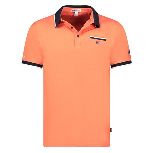 Geographical Norway Koszulka polo &quot;Kara&quot; w kolorze pomarańczowym ze sklepu Limango Polska w kategorii T-shirty męskie - zdjęcie 183694610
