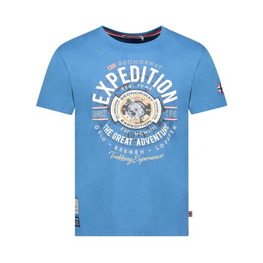 Geographical Norway Koszulka &quot;Jaldemar&quot; w kolorze niebieskim ze sklepu Limango Polska w kategorii T-shirty męskie - zdjęcie 183694633