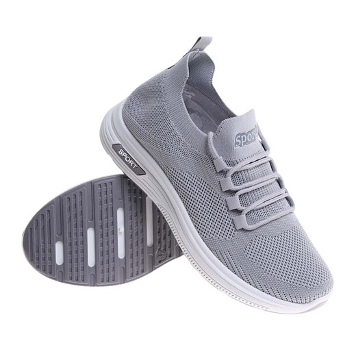 Buty sportowe męskie Pantofelek24 bez zapięcia szare 