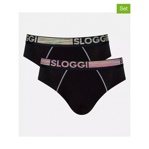 Sloggi Slipy (2 pary) &quot;Go ABC&quot; w kolorze czarnym Sloggi XL wyprzedaż Limango Polska