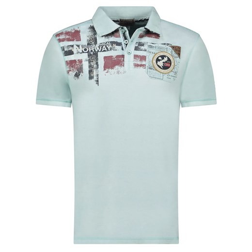 Geographical Norway Koszulka polo &quot;Kimac&quot; w kolorze błękitnym ze sklepu Limango Polska w kategorii T-shirty męskie - zdjęcie 183695644
